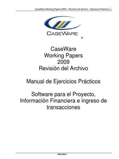 caseware working papers manual Doc