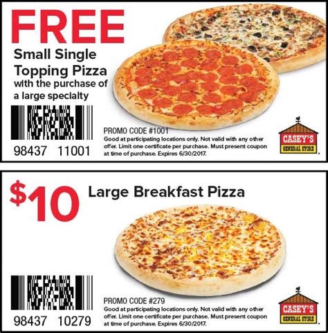 casey's free pizza coupon code