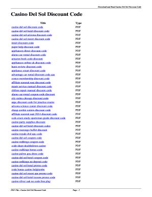 casino del sol discount code Epub