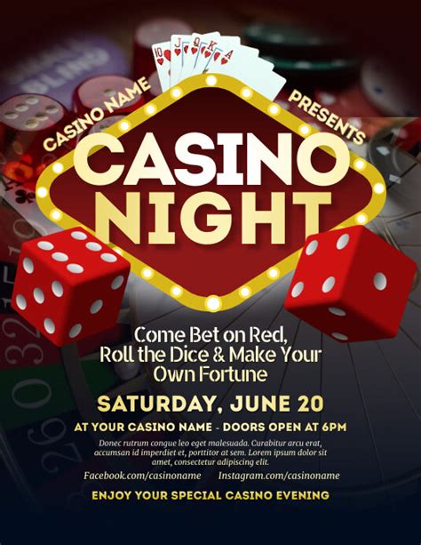 casino night flyer template Epub