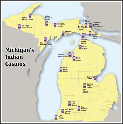 casinos in michigan map