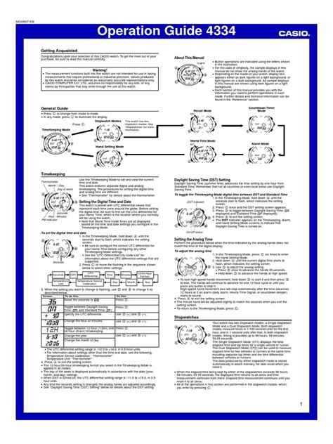 casio wr 100m manual Reader