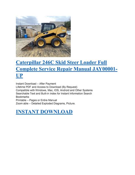 cat 246c skid steer manual PDF