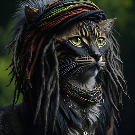 cat with dreads