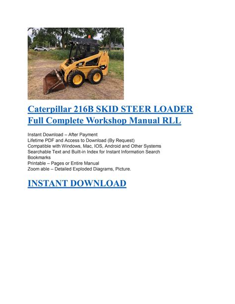 cat-216b-skid-steer-manual Ebook Kindle Editon