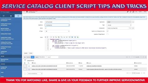 Catalog Client Scripts In Servicenow