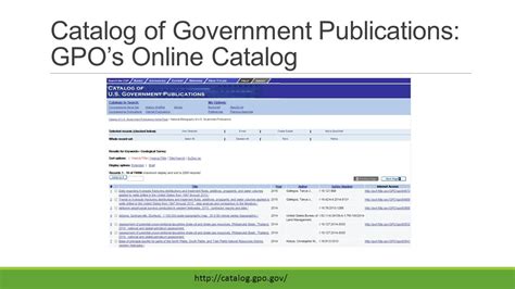 Catalog Gpo Gov