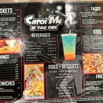 catch me if u can cincinnati menu