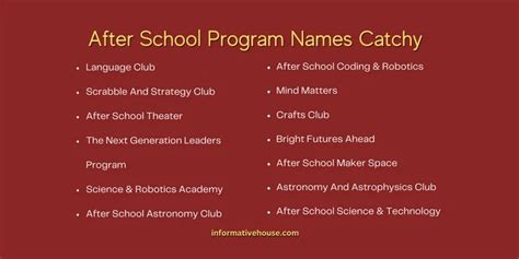 catchy-names-for-after-school-program Ebook PDF