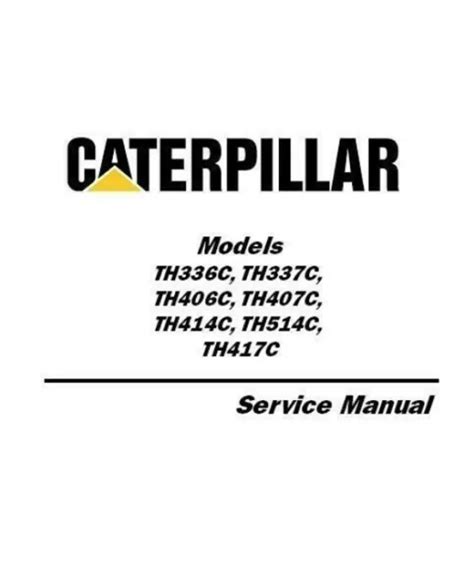 caterpillar cat th360b th560b telehandler service manual Epub