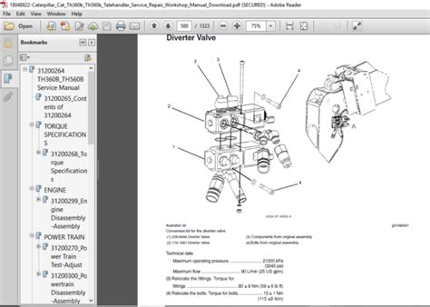 caterpillar cat th360b th560b telehandler service manual Epub