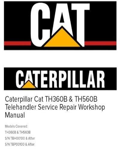 caterpillar cat th360b th560b telehandler service manual Ebook Epub