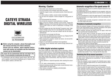 cateye strada wireless user manual Doc