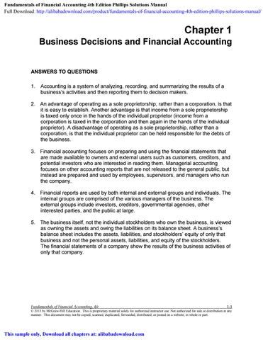 cat~fundamentals of financial accounting 4th edition answers Epub