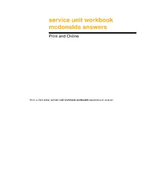 cat~mcdonalds customer care workbook answers Kindle Editon