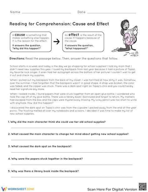cause and effect comprehension 5th grade Epub