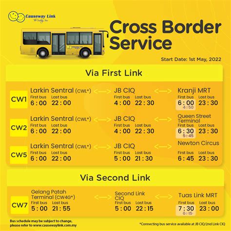 causeway link bus schedule