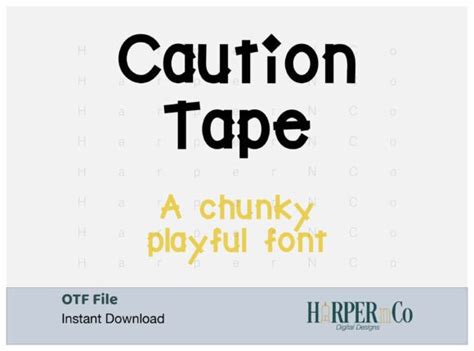 caution tape font free PDF