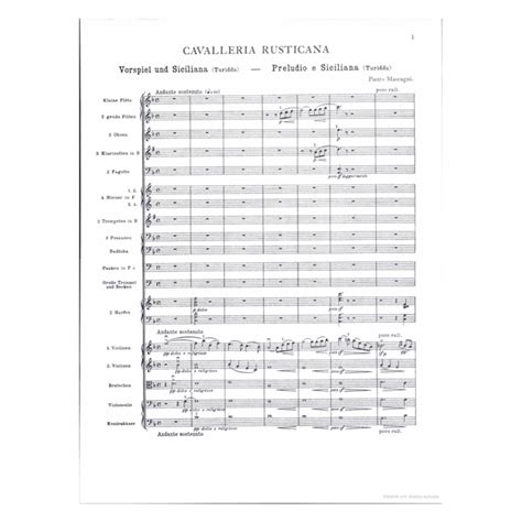 cavalleria rusticana in full score dover music scores Epub