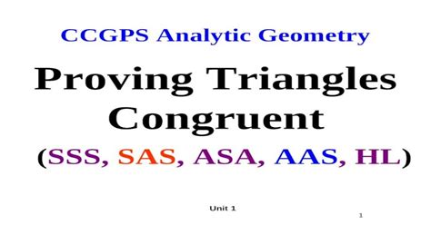 ccgps analytic geometry unit 1 lesson 1 Kindle Editon