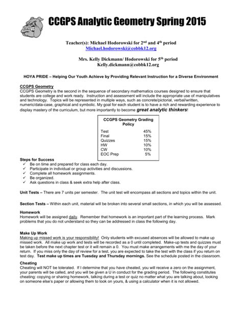 ccgps analytic geometry unit 7 teacher edition Doc