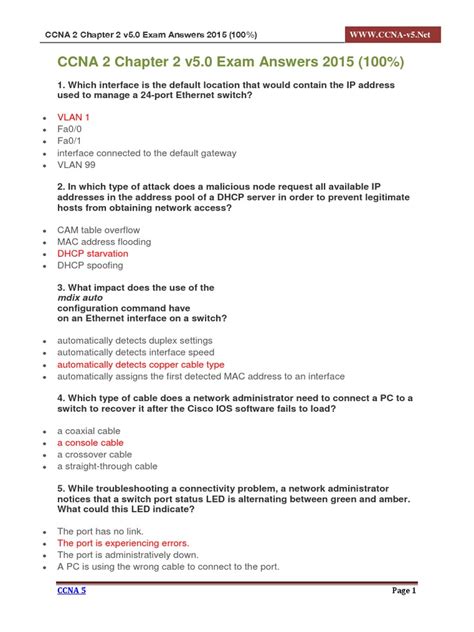 ccna 2 chapter 2 test Kindle Editon