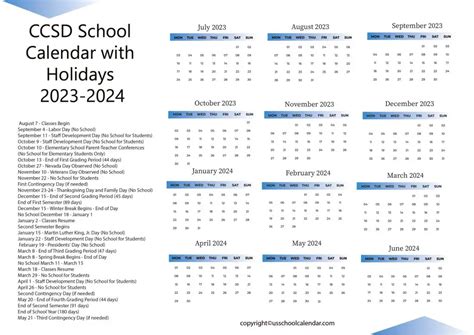 ccsd school year calendar Doc