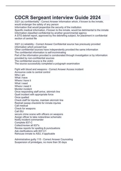 cdcr pre investigatory interview pdf PDF