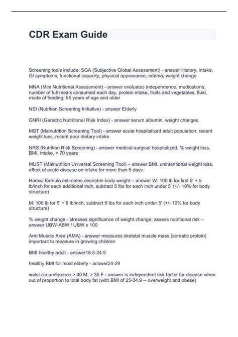 cdr examination study guide Epub