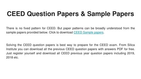ceed sample question paper with answers Reader