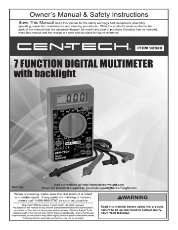 cen tech 92375 pdf user guide Ebook Kindle Editon