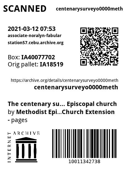 centenary surveys extension methodist episcopal Kindle Editon