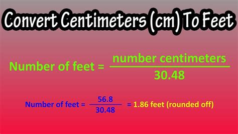 centimeters into feet