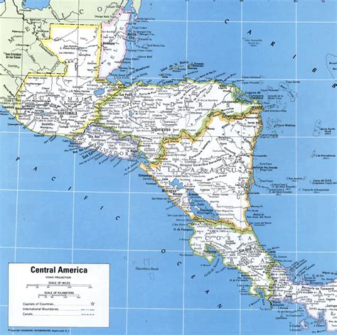 central america map travel reference map Reader