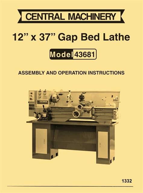 central machinery lathe owners manuals Kindle Editon