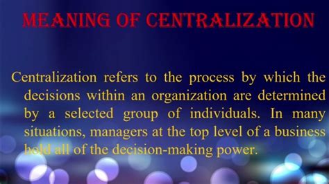 centralisation meaning advantage disadvantage PDF