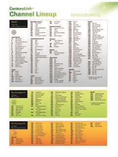 century link channel guide PDF