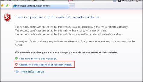 certificate error internet explorer 11 Kindle Editon