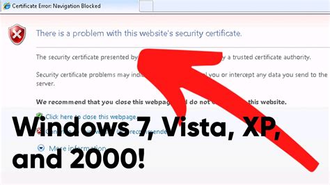certificate errors windows xp PDF