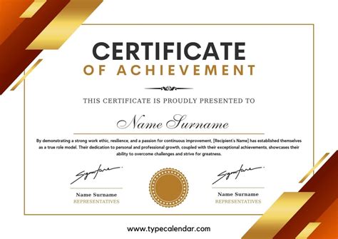 certificate of achievement PDF