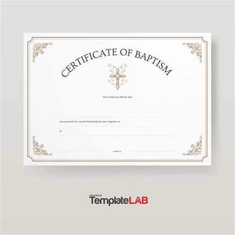 certificate of baptism free Doc