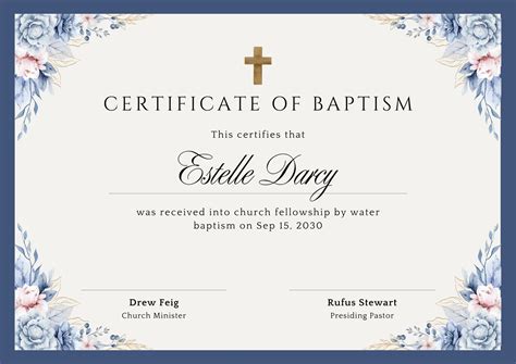 certificate of baptism wording Kindle Editon