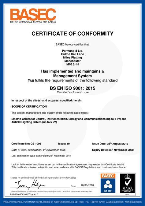 certificate of conformity template uk PDF