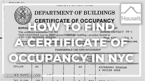 certificate of occupancy nyc Epub