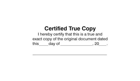 certified true copy