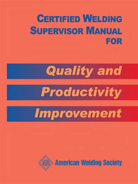 certified welding supervisor manual for PDF