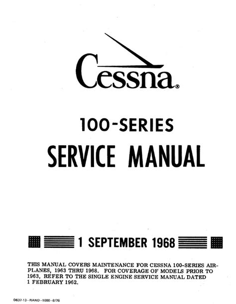 cessna 100 series service manual 53 62 63507 Doc