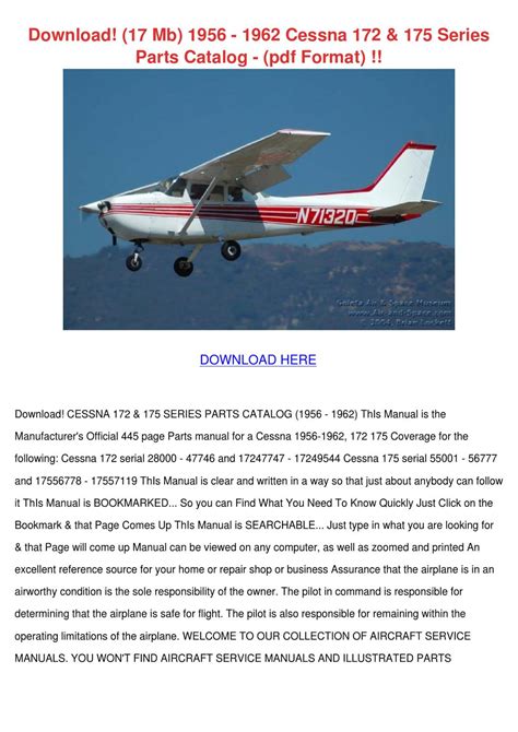 cessna 172r parts manual PDF