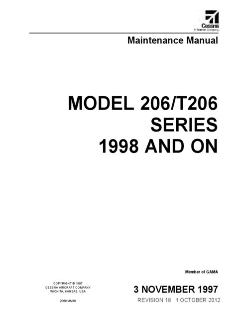 cessna 206 maintenance manual Kindle Editon