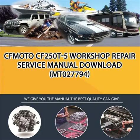 cfmoto cf250t 5 workshop repair service manual download pdf Kindle Editon